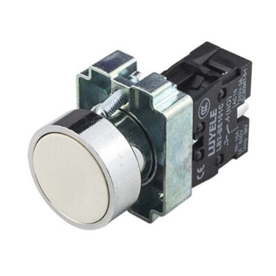 Latching White Push Button Switch