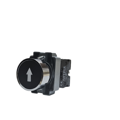 Momentary White Arrow Symbol Push Button Switch